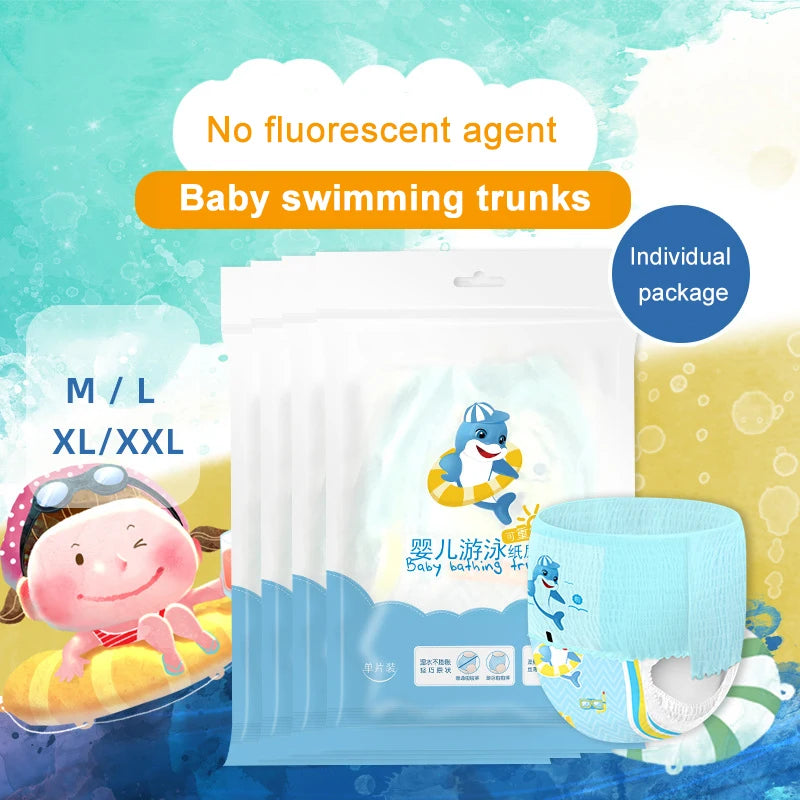 2025 Baby disposable diapers Swim  Waterproof Diapers Infant Swimming Diapers 5Pcs