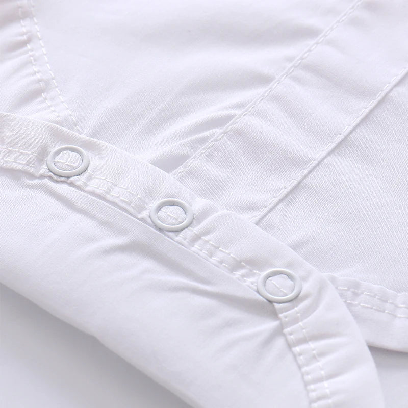 Ensemble de vêtements d'été pour nouveau-né garçon, tenue de soirée avec nœud, combinaison blanche pour mariage, anniversaire, tenue de gentleman pour tout-petit