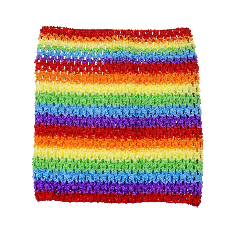 Tutu tube au crochet pour bébé fille, 23 x 25 cm, jupon au crochet, bandeaux au crochet, 10 pièces par lot, couleur au choix