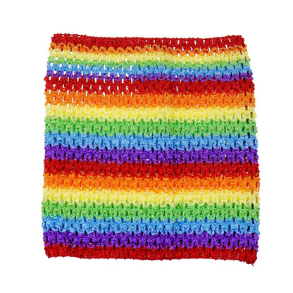 Tutu tube au crochet pour bébé fille, 23 x 25 cm, jupon au crochet, bandeaux au crochet, 10 pièces par lot, couleur au choix