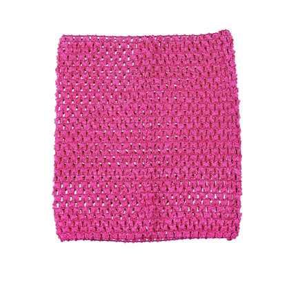 Tutu tube au crochet pour bébé fille, 23 x 25 cm, jupon au crochet, bandeaux au crochet, 10 pièces par lot, couleur au choix