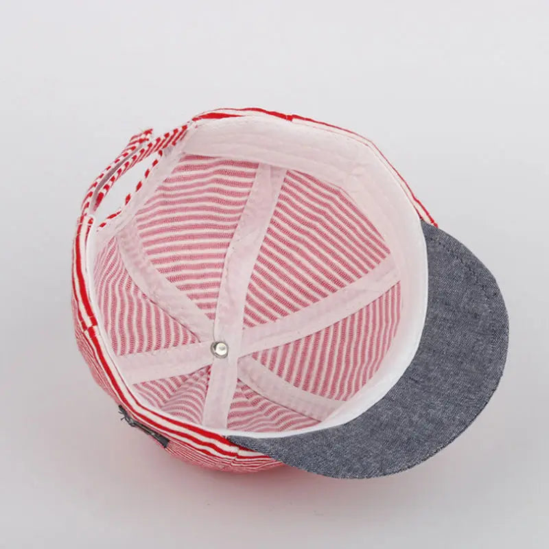 0-3Years Toddler Children Baby Boys Girls Kids Baby Baseball Cap Cartoon Hip Hop Infant Beret Sun Striped Printed Casual Hat