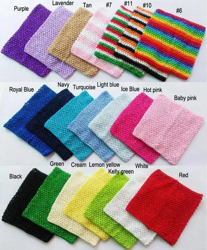 Tutu tube au crochet pour bébé fille, 23 x 25 cm, jupon au crochet, bandeaux au crochet, 10 pièces par lot, couleur au choix