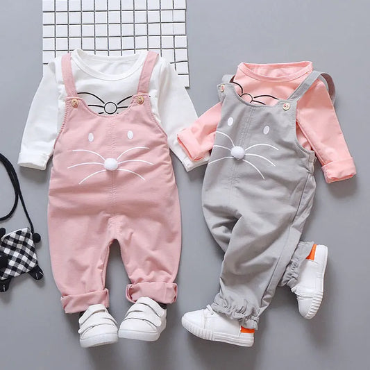 Ensemble de vêtements de printemps pour nouveau-né fille, costume de mode T-shirt + pantalon, vêtements d'extérieur pour bébé fille, ensembles de vêtements de sport