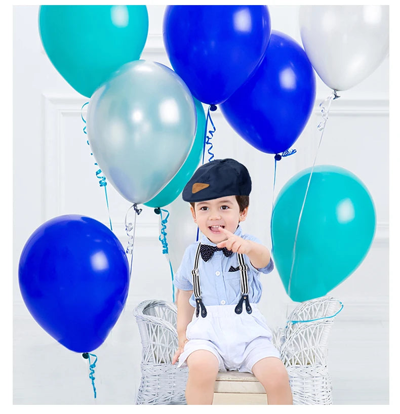Ensemble de vêtements pour nouveau-né garçon, couleur unie, avec nœud, costume formel pour tout-petits, barboteuse bleu ciel d'été + short blanc, vêtements pour bébé