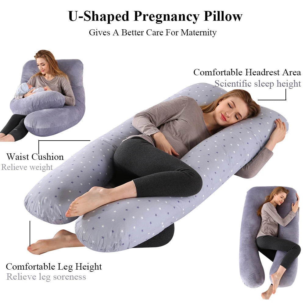 Coussin de grossesse PANGDUBE 130 x 70 cm, coussin de taille pour femmes enceintes, coussin d'allaitement pour femmes