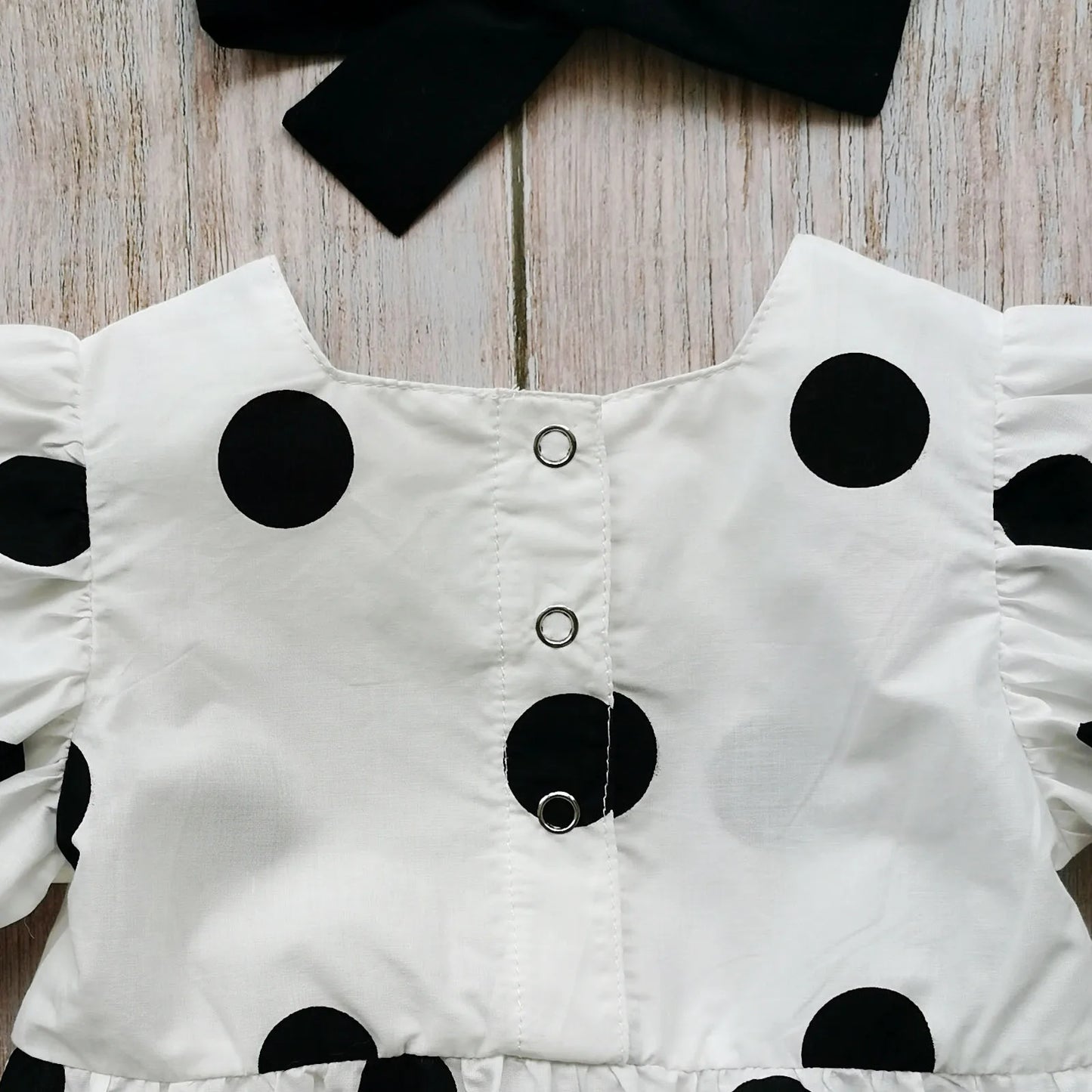 Barboteuse à manches courtes pour bébé avec bandeau à nœud, imprimé à pois, style doux, vêtements d'été, 0-24 mois