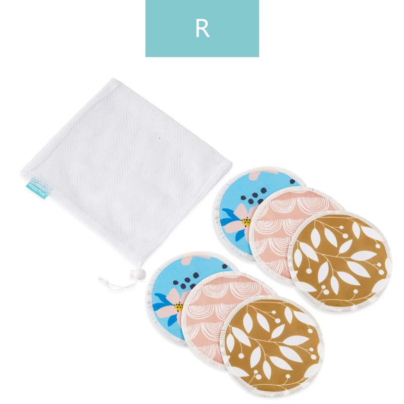 Coussinets d'allaitement en bambou super absorbants HappyFlute, à utiliser avec un sac à linge, coussinets d'allaitement lavables et imperméables, coussinets d'allaitement réutilisables