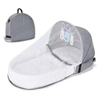 Portable Nest Bed Baby Crib Foldable Movable Newborn Bed Bumper Protection Anti-pressure Baby Lounger With Mosquito Net