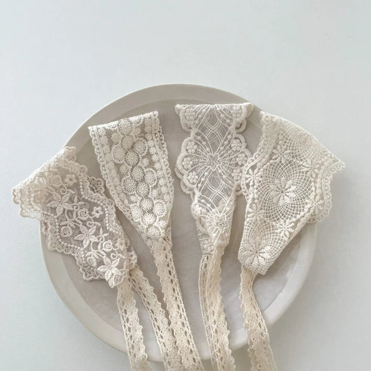 White Lace Headband Baby Headwear Soft Newborn Hair Band Flower Sweet Hairband Outdoor Party