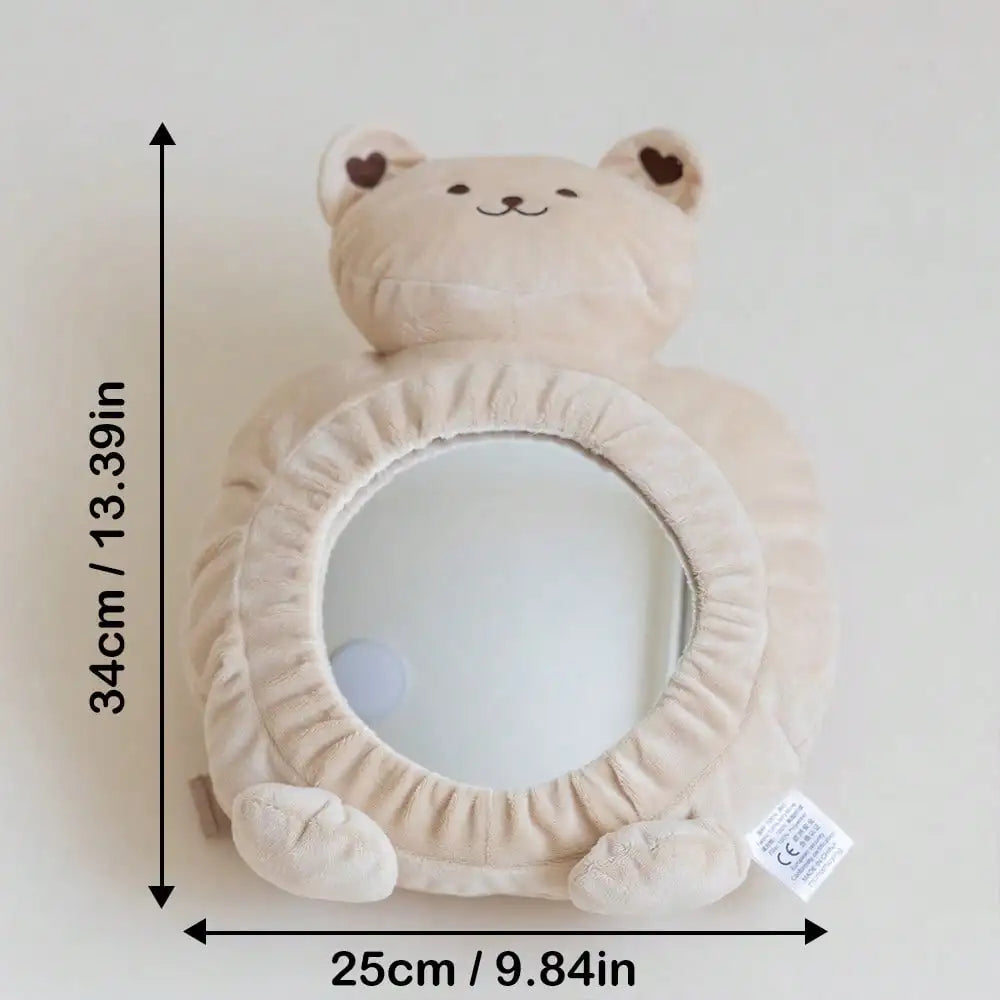 Cartoon Baby Car Rearview Mirror Baby Mirror Toys Multi-Function  Baby Toy Infant Soft Mirror Tummy Time Easy to Install Infant
