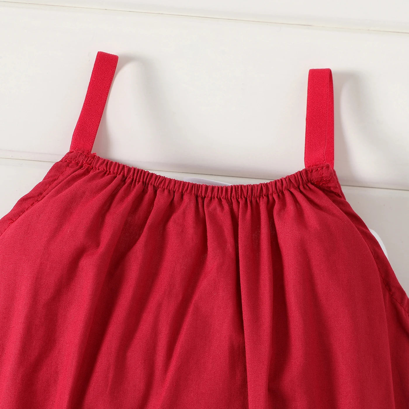 PatPat Salopette ample 100 % coton pour bébé fille, couleur unie, sans manches, bretelles spaghetti, sarouel, douce et confortable
