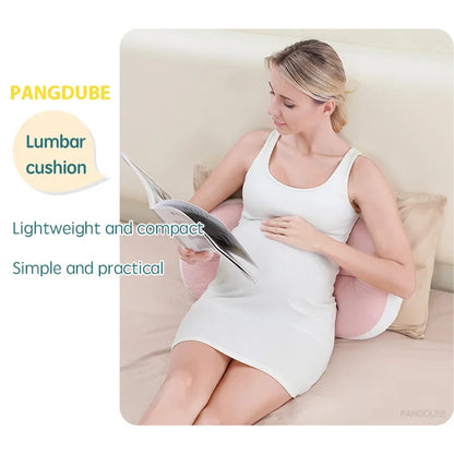 Oreiller de grossesse PANGDUBE avec 1 pièce gratuite Un oreiller auxiliaire Oreiller de soutien de la taille en coton pour les femmes enceintes Oreiller de corps endormi