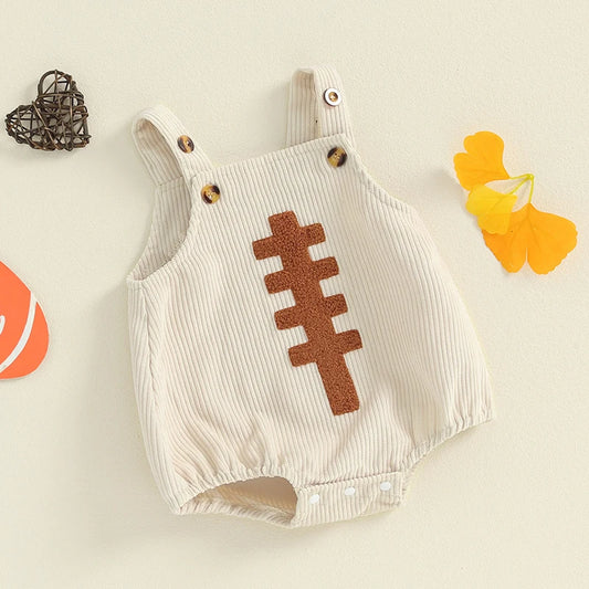2024-05-29 Lioraitiin 0-12M Nouveau-né Bébé Garçons Filles Salopette Sans Manches Football Broderie Barboteuses Nouveau-Né Été Automne Tenue