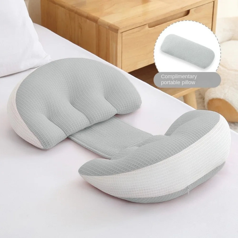 Coussin de taille pour femmes enceintes, oreiller de maternité doux en forme de U, coussin de soutien abdominal confortable, coussin de grossesse, oreiller de sommeil