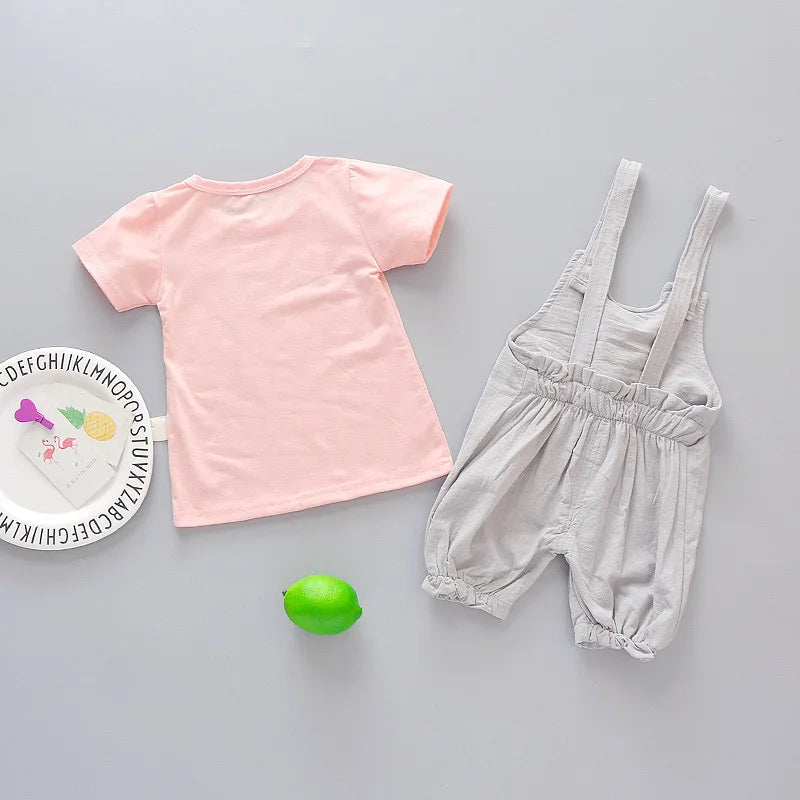 Ensemble de vêtements de printemps pour nouveau-né fille, costume de mode T-shirt + pantalon, vêtements d'extérieur pour bébé fille, ensembles de vêtements de sport