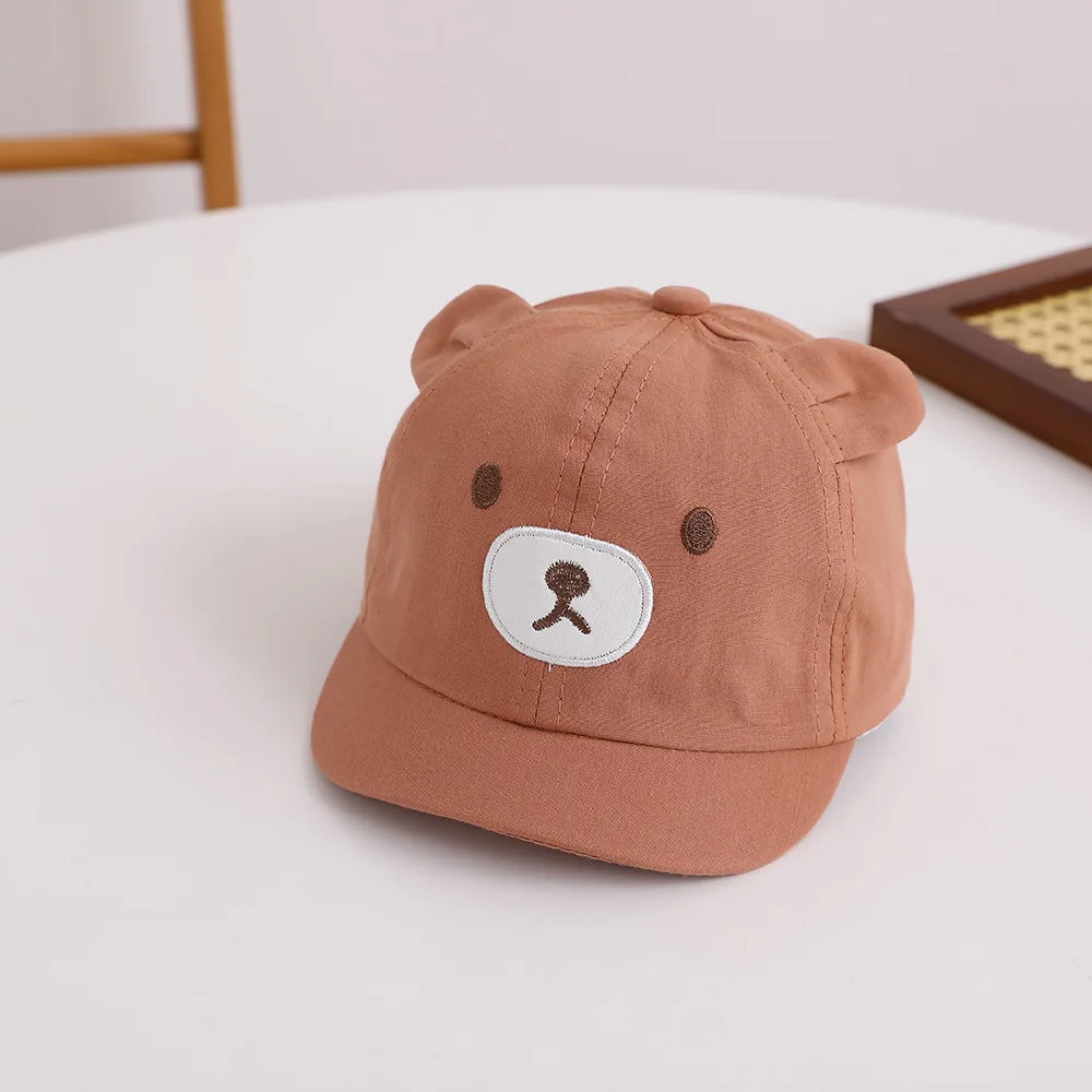 Cute Dinosaur Baby Bucket Hat Summer Newborn Baseball Cap Outdoor Beach Kids Baby Boy Girl Cartoon Bear Sun Hats Bonnets