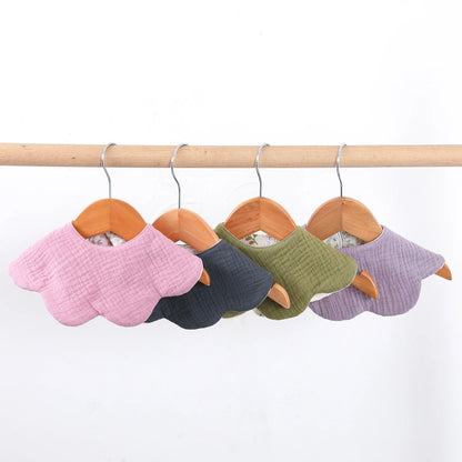 New 6 Layers Cotton Two-sided Usable Baby Feeding Drool Bib Cute Infants Saliva Towel Burp Cloth For Newborn Toddler Kids Bibs