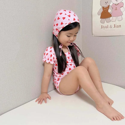 Maillot de bain pour bébé, modèle 6314, combinaison d'été coréenne pour nourrissons, vêtements de natation avec chapeau, style escalade en bord de mer, 2025