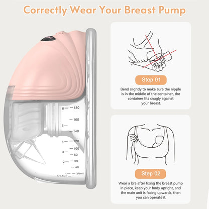 Tire-lait portable, écran intelligent, conception anti-fuite, mains libres, double, électrique, portable, avec 3 modes, 12 niveaux, avec bride de 24 mm