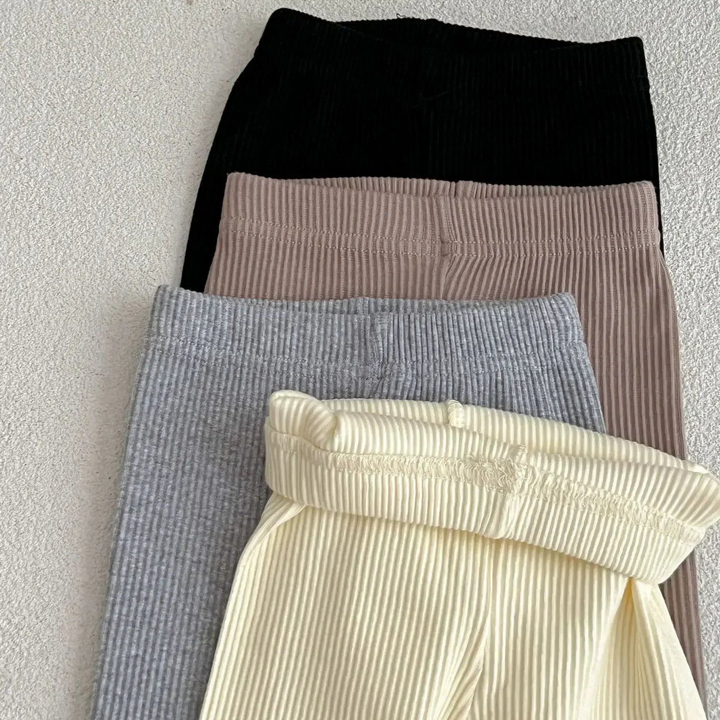 Leggings simples et solides pour bébé, pantalons skinny à rayures pour filles, pantalons slim en coton élastique pour nouveau-né, pantalons extensibles pour garçons