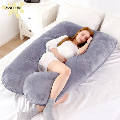 Coussin de grossesse PANGDUBE 130 x 70 cm, coussin de taille pour femmes enceintes, coussin d'allaitement pour femmes