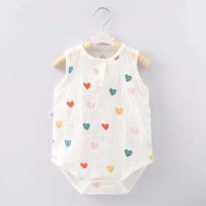 Pyjama d'été pour bébé, combinaison mignonne avec ours et lapin, motif dessin animé, pour garçons et filles, vêtements de nuit fins pour nouveau-nés