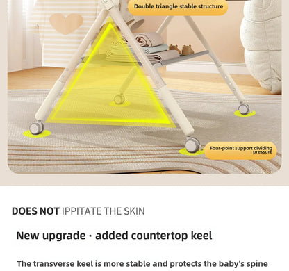 Baby Multifunctional Nursing Table, Foldable Diaper Table, Baby Bathing and Touching Table, Newborn Baby Diaper Changing Table