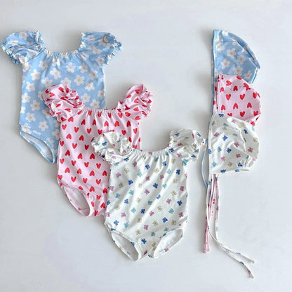 Maillot de bain pour bébé, modèle 6314, combinaison d'été coréenne pour nourrissons, vêtements de natation avec chapeau, style escalade en bord de mer, 2025