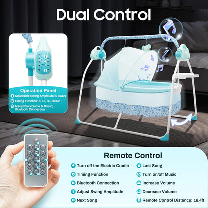 [Automatic Baby Swing] 1 Automatic Baby Swing with Music & Mosquito Net - for Infants