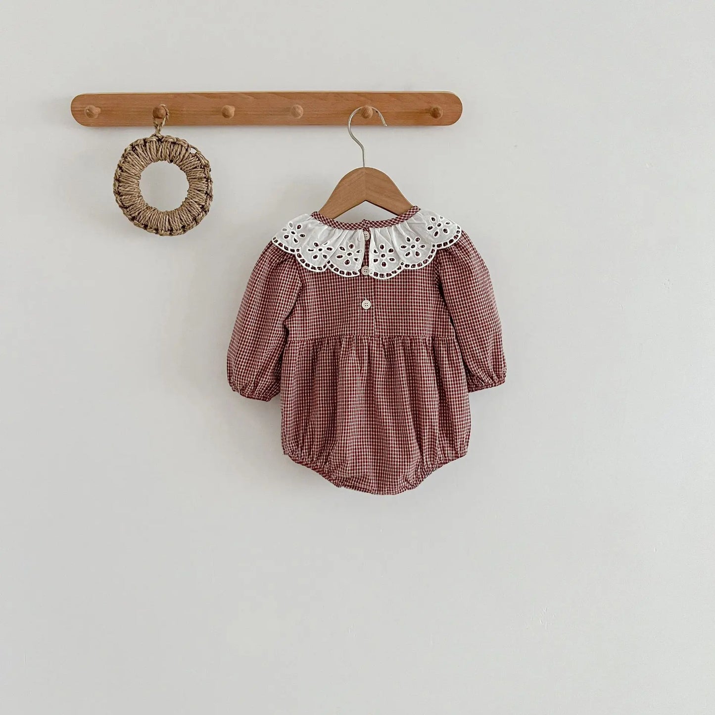 Robe d'automne à manches longues et col en dentelle pour bébé fille, tenue princesse pour nouveau-né
