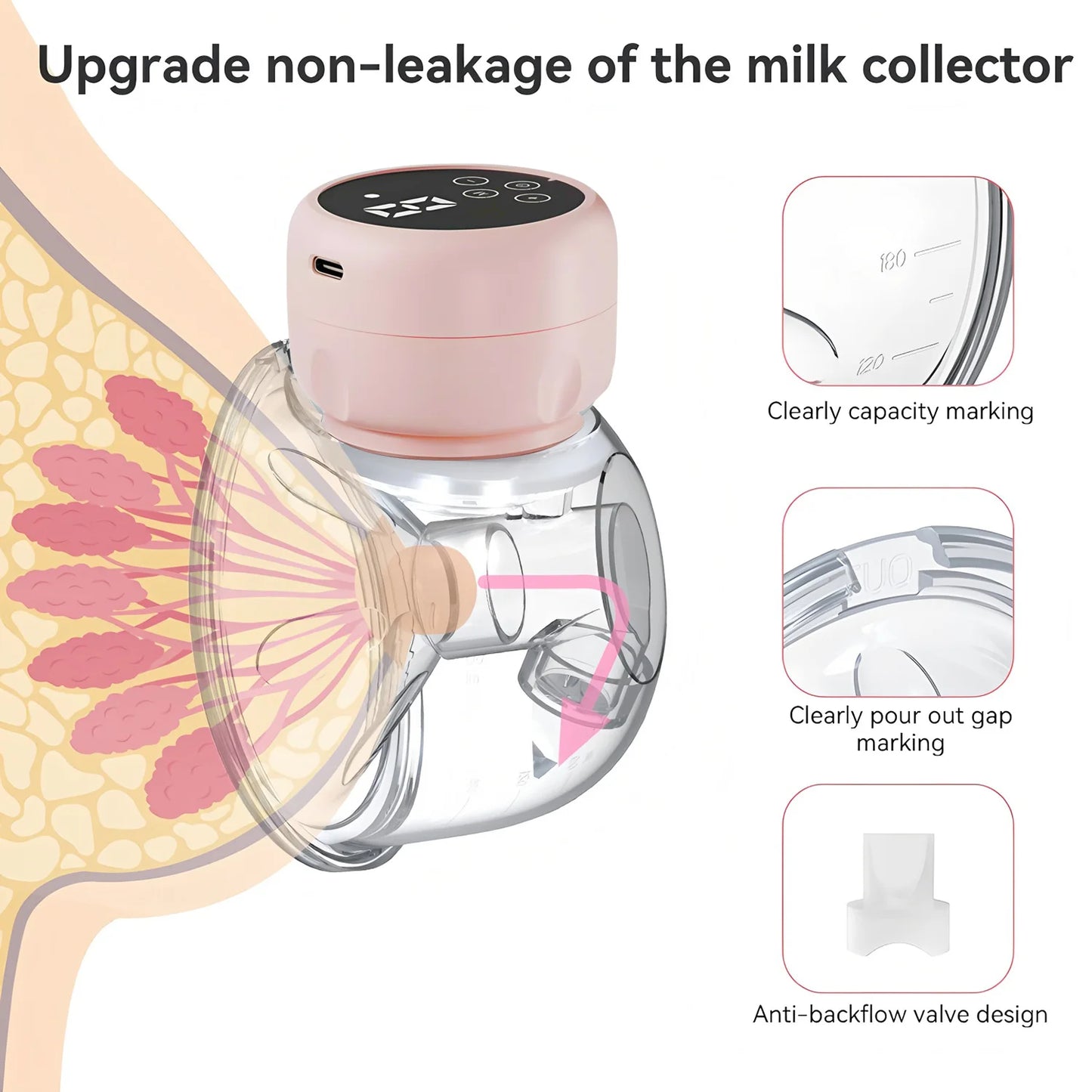 1 tire-lait portable mains libres électrique entièrement automatique intégré tire-lait portable allaitement indolore