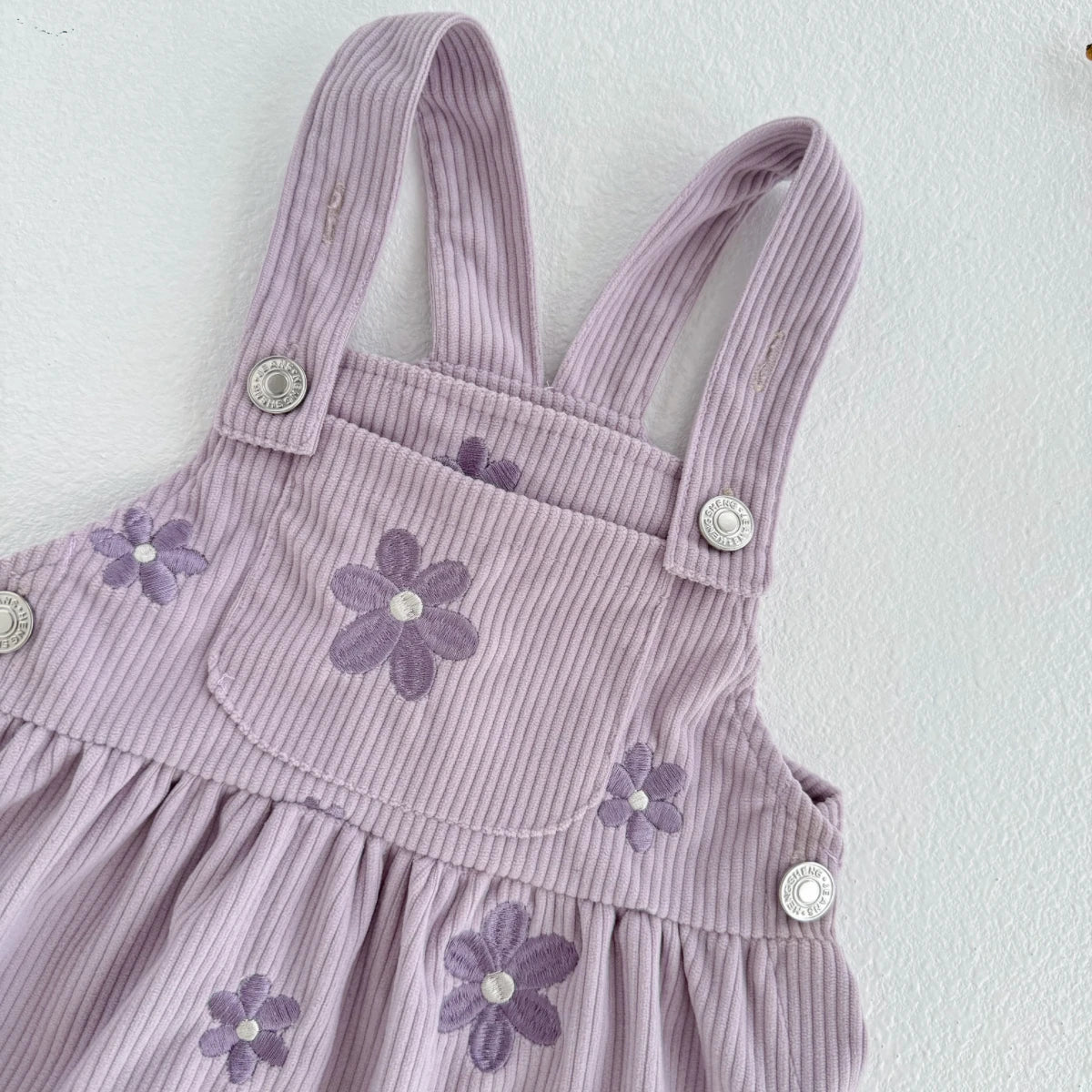 Vêtements printemps-automne pour bébé fille, robe à bretelles pour enfants, broderie florale, jolie feuille de lotus, vêtements pour nouveau-né