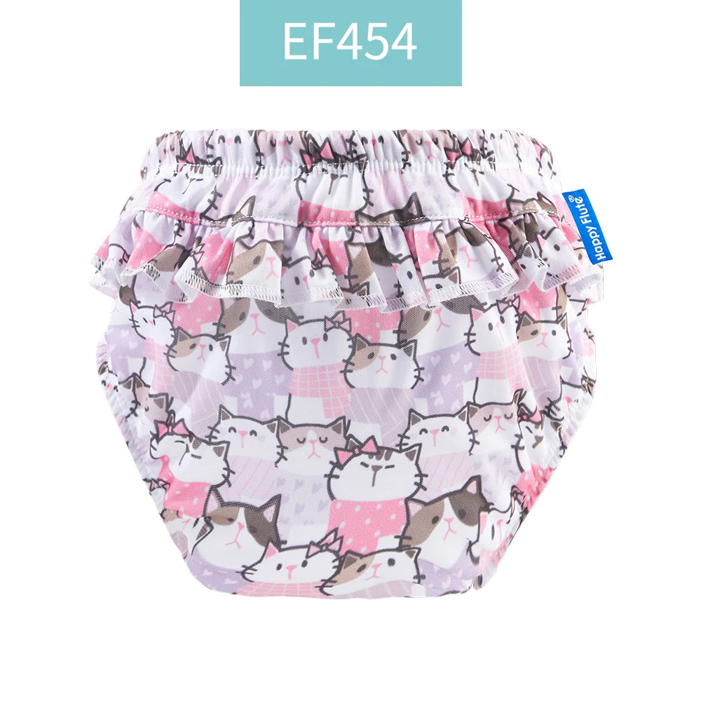 Elinfant 3 Size Flower Side Comfortable Baby Swim Diapers Fashion Print Reusable Washable Swimming Diaper Pool Pants