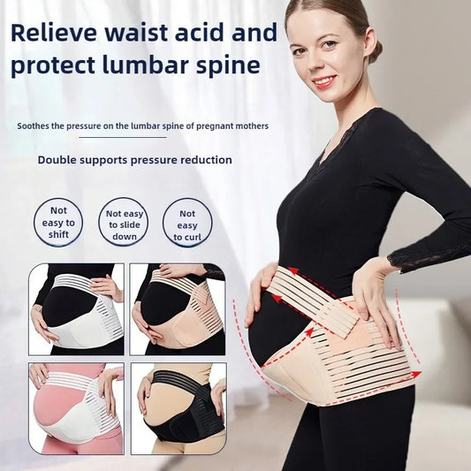 Ceinture de maternité 3 en 1, bande de soutien pour la grossesse avec bande ventrale pour soulager la douleur et la récupération post-partum, ceinture réglable