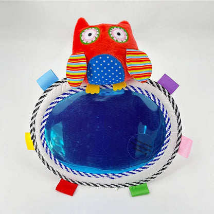 Baby Car Mirror Back Seat Rear View Mirror Cartoon Animal Plush Toys Adjustable Rear Facing Mirrors for Baby Stroller Toys