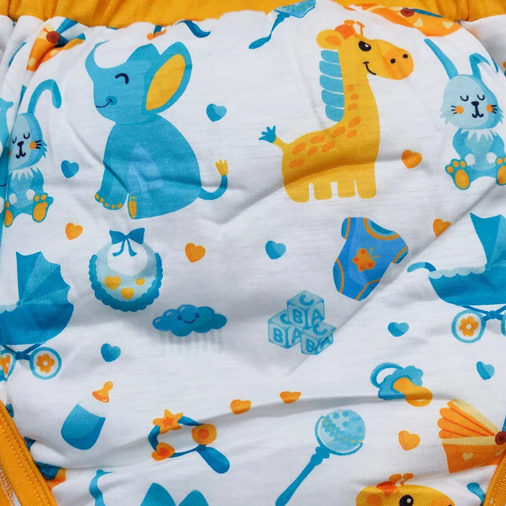 Yellow baby giraffe Waterproof Adult Baby Traning Pants DDLG Reusable Nappies Adult Aloth Diaper Potty Underweaer Panties