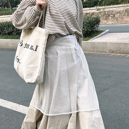 Jupe Harajuku à lacets superposés en dentelle pour femme