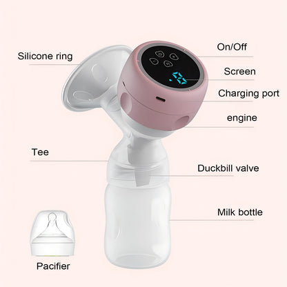 Tire-lait électrique, tire-lait automatique à haute aspiration, lait maternel post-partum, confortable, indolore et silencieux, rechargeable