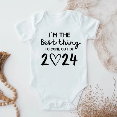 Je suis la meilleure chose 2024 Vêtements pour nouveau-né Body d'été en coton blanc pour nourrissons Barboteuse à manches courtes pour garçons et filles