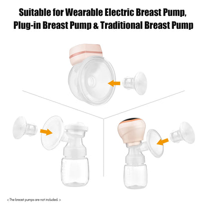 3PCS Breast Milk Pump Flange Inserts Breast Converter Practical Breast Pump Replacement 17mm 19mm 21mm
