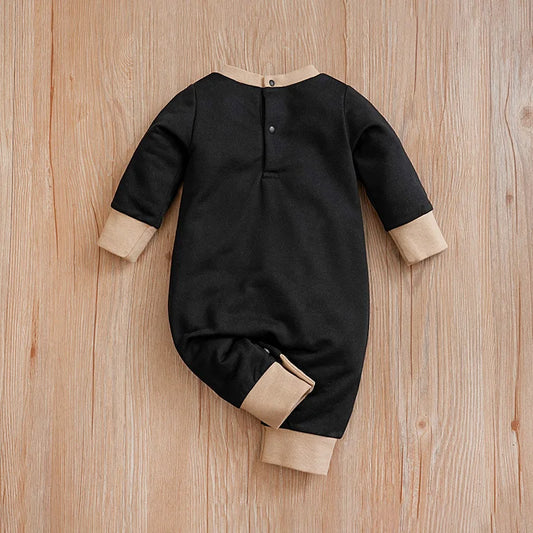 Body bébé à manches longues et courtes brodé en peluche pour garçons et filles, motif ours en peluche mignon, printemps et automne