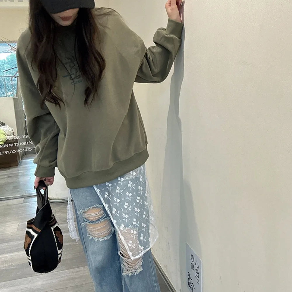 Jupe Harajuku à lacets superposés en dentelle pour femme