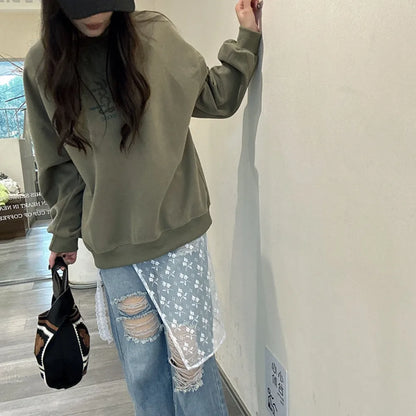 Jupe Harajuku à lacets superposés en dentelle pour femme