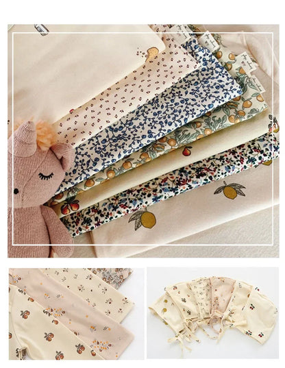 0-24M Nouveau-né Enfant bébé Garçons Filles Vêtements Printemps Imprimé Barboteuse Mignon Doux Coton Combinaison Manches Longues Coton Automne Bébé Tenue