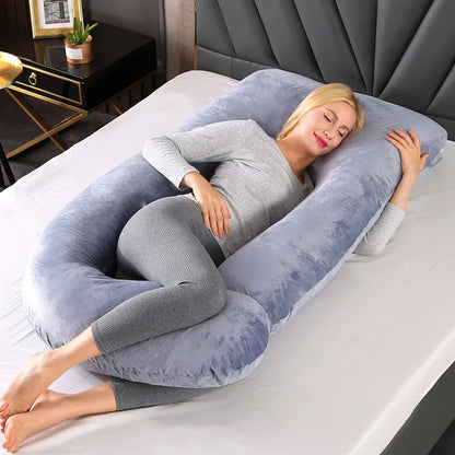 3kg 6.6lb J Pregnancy Pillow for Pregnant Women Sleep Nursing Maternity Full Body Support for Back Belly Hip Leg Removable Cover