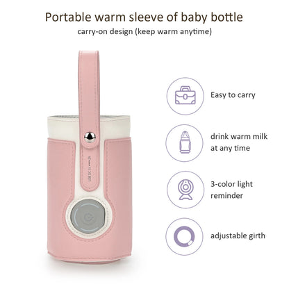 Chauffe-biberon portable à 3 niveaux de température constante pour l'allaitement, la nuit, l'utilisation quotidienne et les voyages