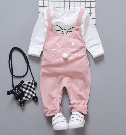 Ensemble de vêtements de printemps pour nouveau-né fille, costume de mode T-shirt + pantalon, vêtements d'extérieur pour bébé fille, ensembles de vêtements de sport