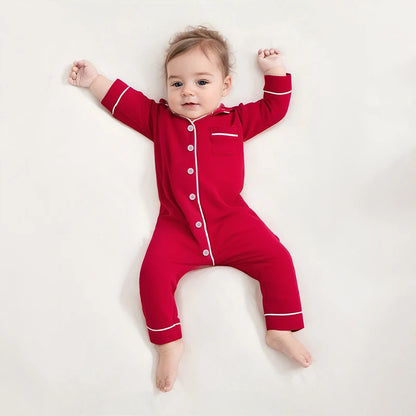 Barboteuse pour bébé garçon et fille, pyjama patchwork, col rabattu, boutons, manches longues, combinaison pour nourrisson, vêtements de nuit printemps-automne