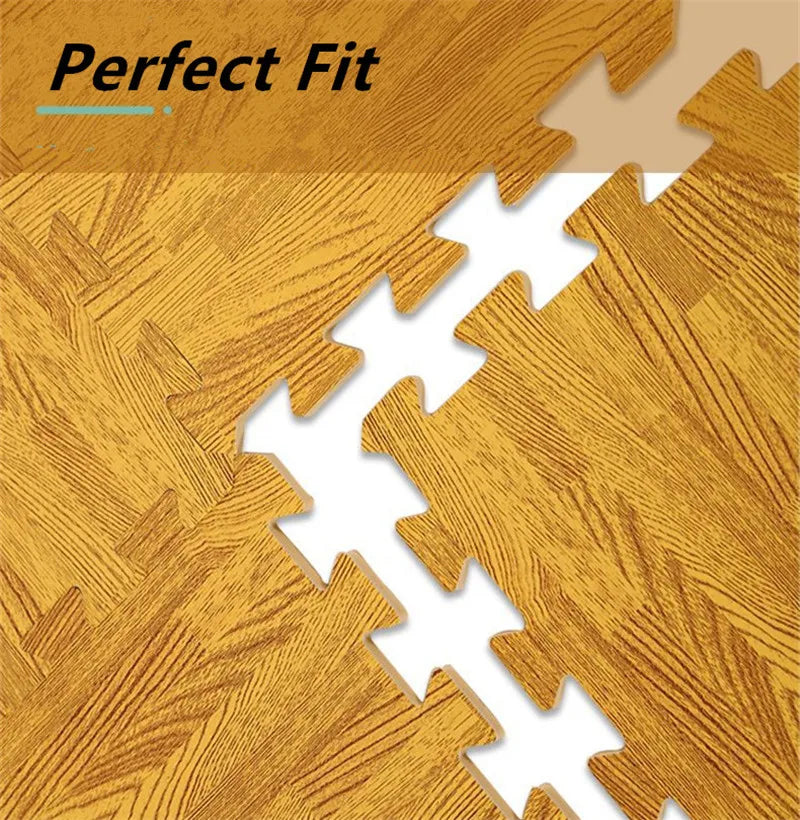 Puzzle Mat 12PCS 30x30cm Foam Play Mats Rug Baby Game Mat Baby Activity Gym Puzzle Mat Wood Grain Floor Mat Kids Carpet Play Mat